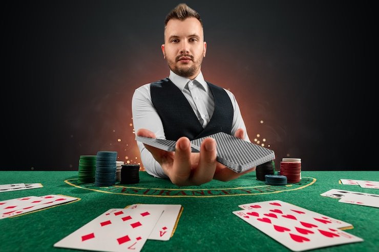 Meja Baccarat live-dealer abominable dengan dealer profesional